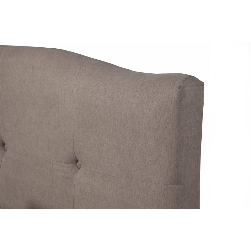 Anne Amanda Full Tufted Upholstered Bed, Haskett/Jute, Queen