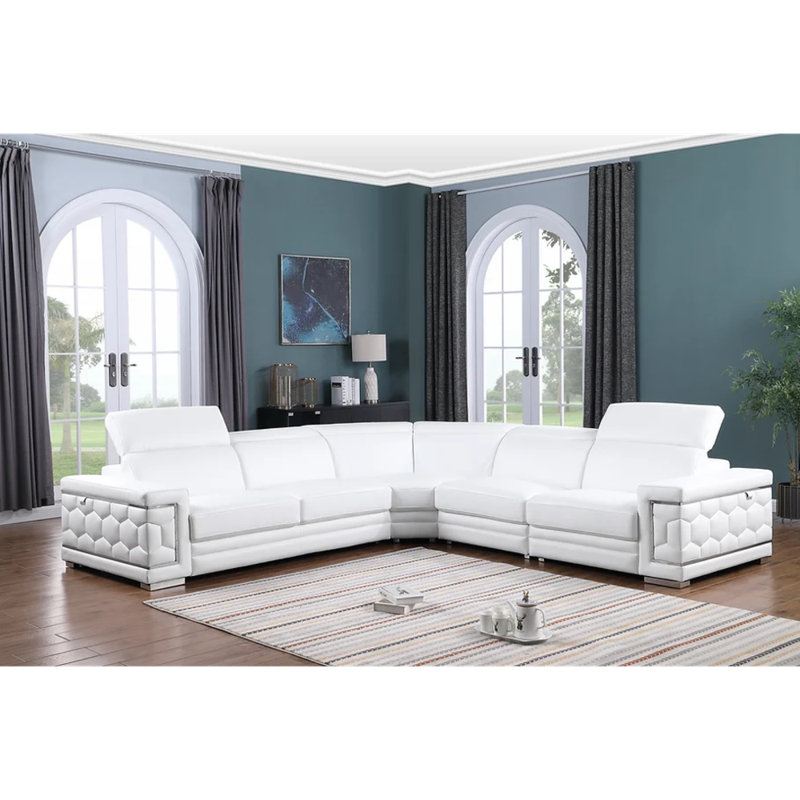 Canapé modulaire 4 pièces Favo, Blanc