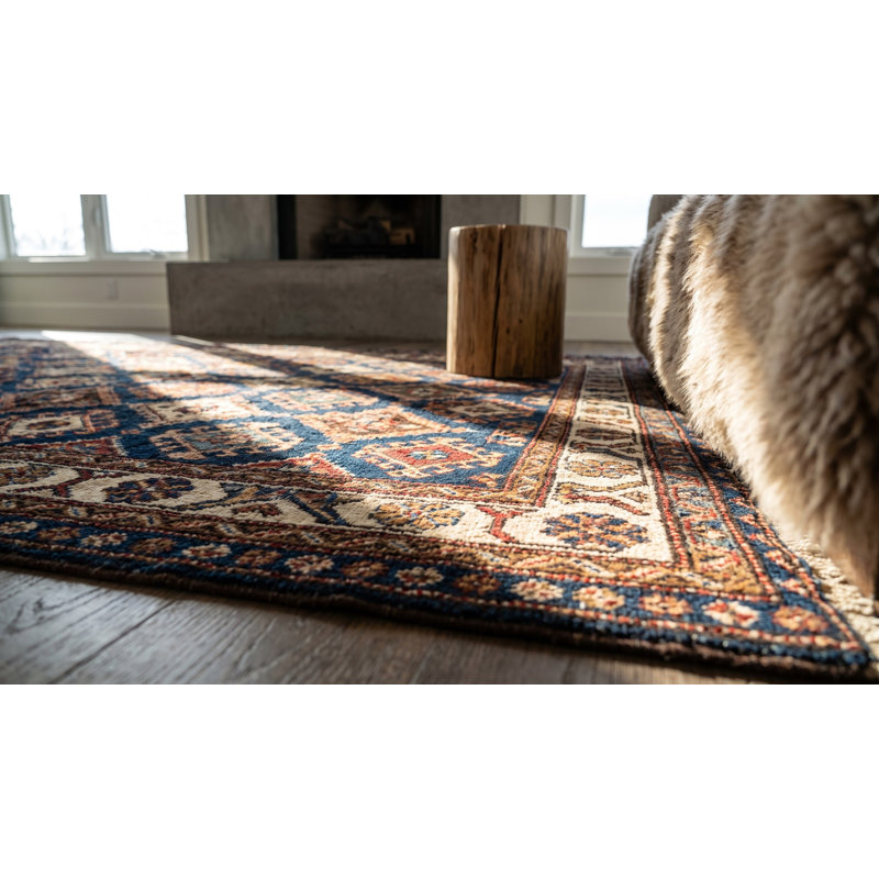 Tapis de couloir antique en laine corail