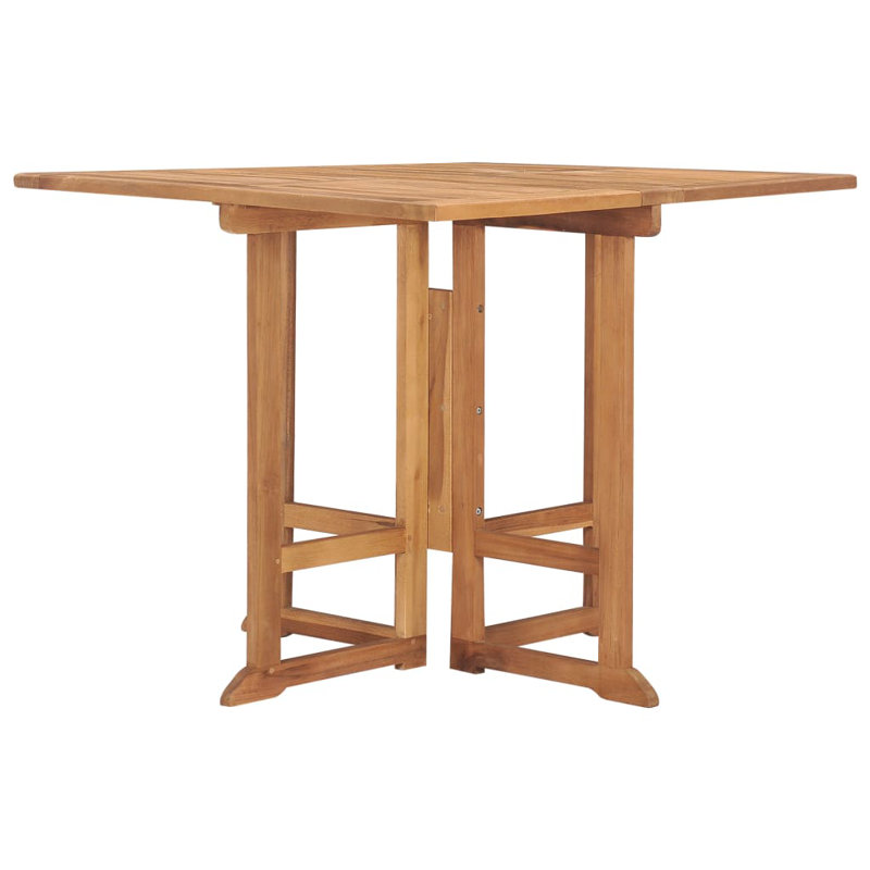 Bruto Foldable Wooden Dining Table, 35.4" W x 35.4" L x 29.5" H