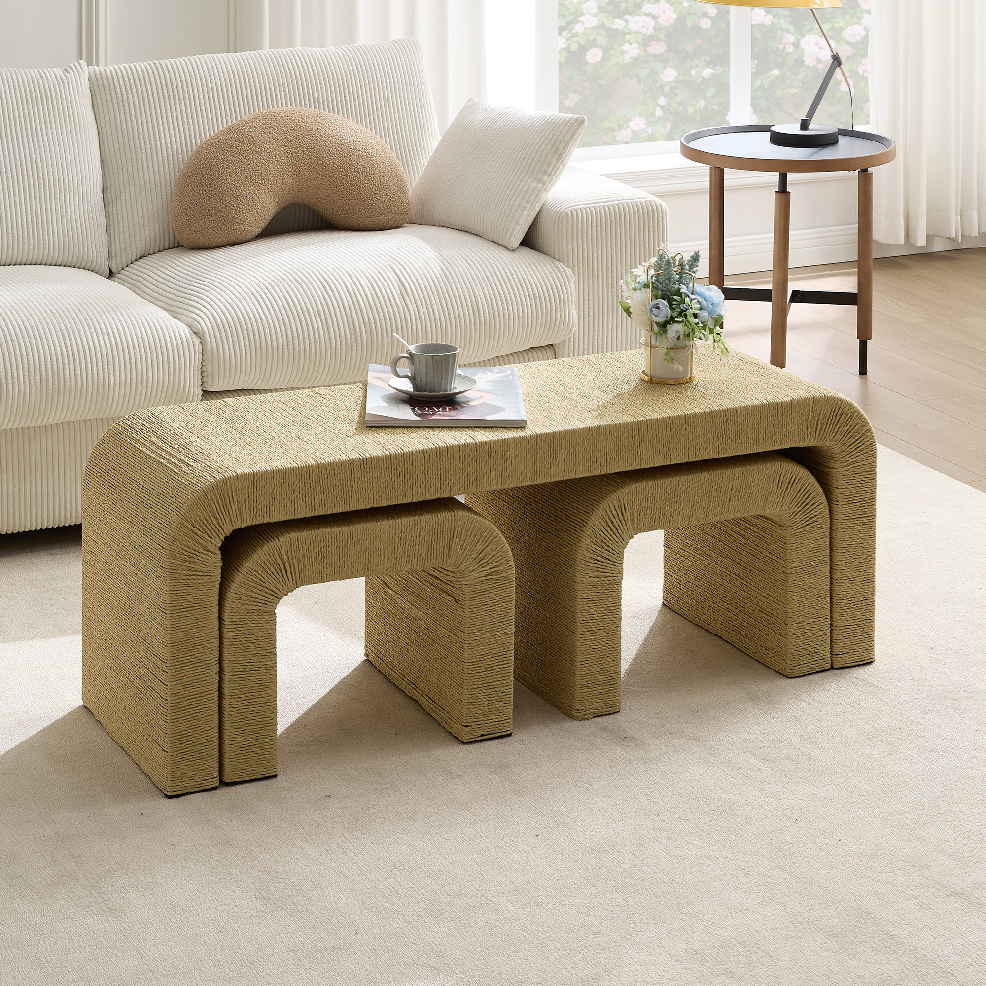 Dakota Fields Boho Rope Coffee Table Set & Reviews | Wayfair
