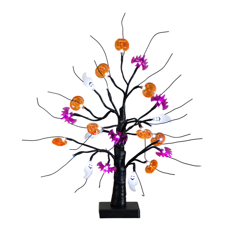 18 po Arbre d'ornement illuminé avec 24 lumières DEL