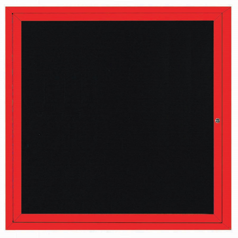 Tableau d'affichage mural pour l'extérieur, H 36 po x l 48 po, Deux, Rouge thermolaqué
