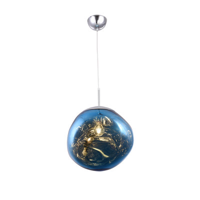 Rodman 1-Light Chrome Single Pendant With An Acrylic Shade