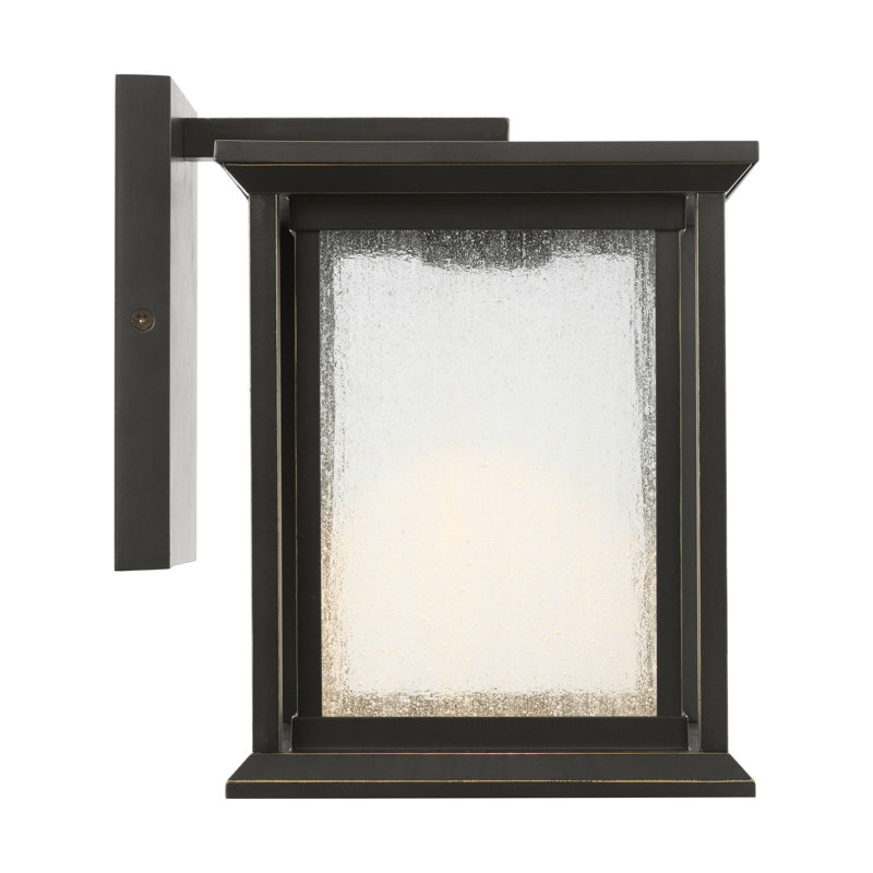 Audley Small Lantern from Generation Lighting , Antique Bronze, Seeded