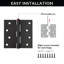 4 in. Square Corner Door Hinge Value Pack (10 per Pack)-86627189