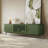 Mid-Century Modern TV Stand, Sliding Door, Fully Assembly-114660538-114660537