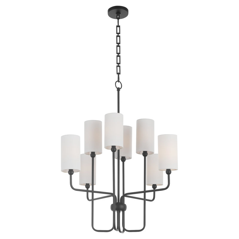 CHARLOTTE 8 Light Chandelier, Matte Black