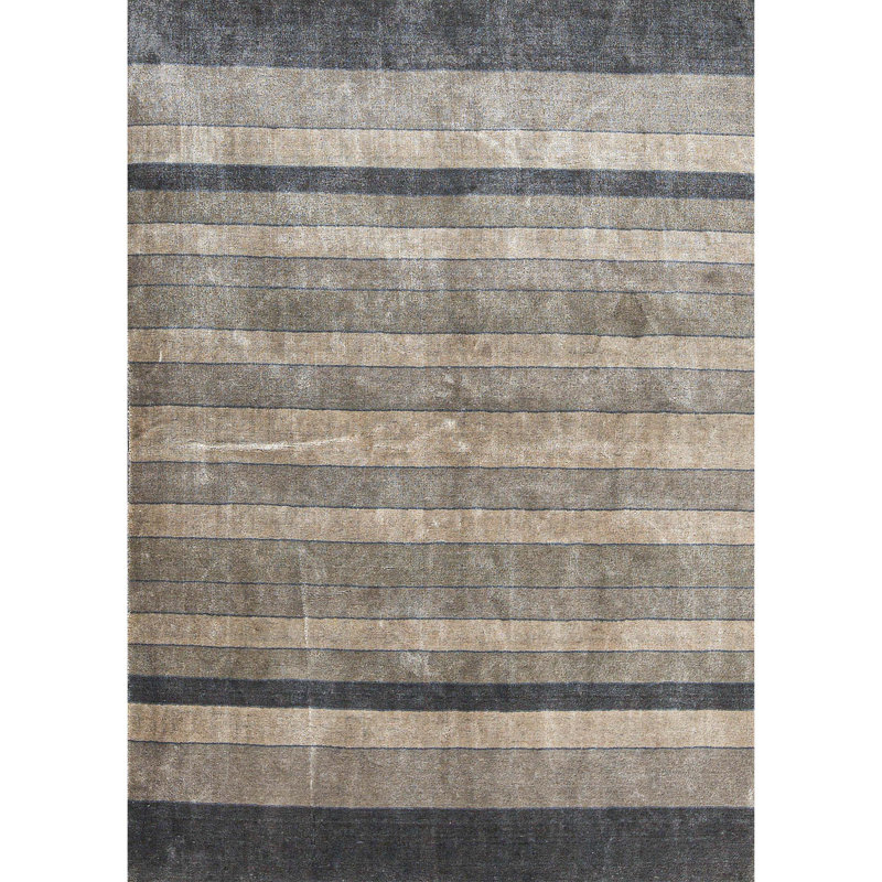 Tapis multicolore de haute qualité noué à la main, Rectangle 7 pi 8 po x 9 pi 9 po