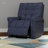 Velour Power Lift Chair In Lugano Indigo, Soft And Supportive For Ultimate Relaxation And Comfort, Recliner