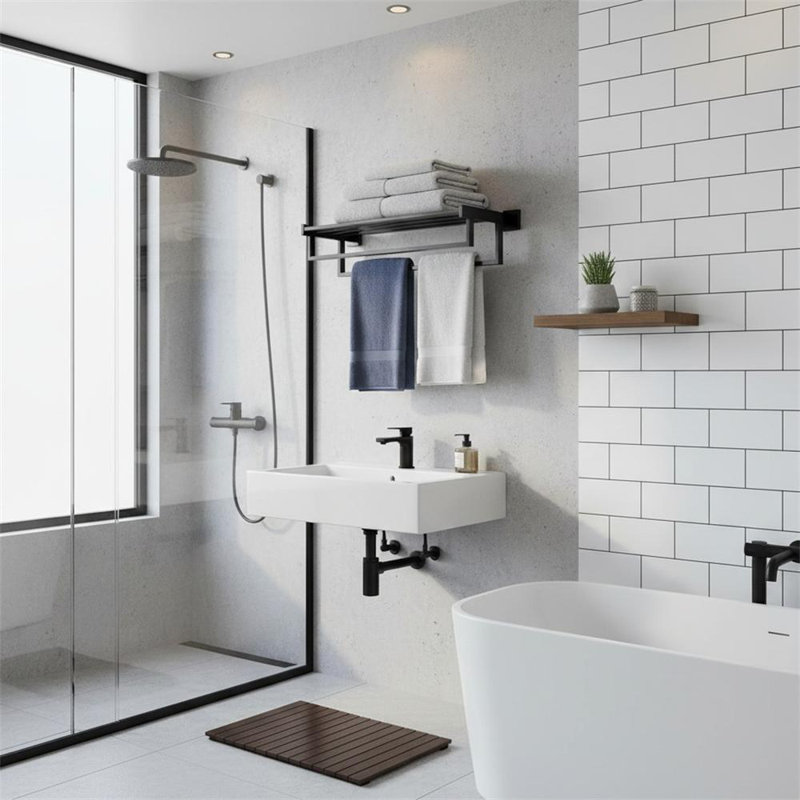 60cm 1 Wall Mounted Required Towel Bar