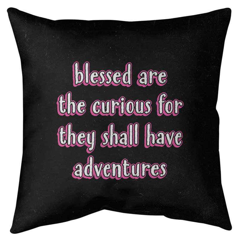 Coussin de sol curiosité inspirant, H 28 po x l 28 po, Rose