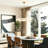 AstralRing 8-Light  Wood & Gold Metal Wagon Wheel Chandelier for Living Room