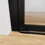 Porte de douche à charnière pivotante pliante semi-sans cadre 34 po X P 72 po H, verre trempé 1/4 po (6 mm), panneau pliable pour salle de bain, installation réversible, noir mat