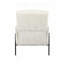 Chaises d'appoint modernes, structure en métal gris, fauteuil de lecture compact