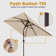 Wadebridge 10' x 6.5' Tilt Rectangular Market Umbrella