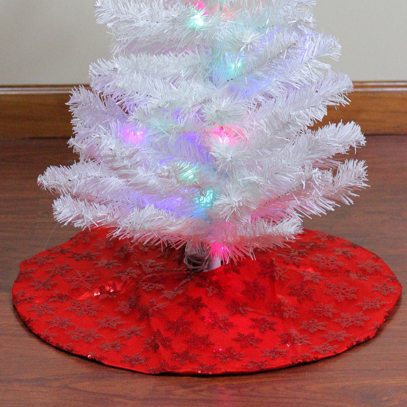 Northlight Seasonal 20" Sequin Snowflake Mini Christmas Tree Skirt