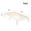 Lit plateforme en bois massif blanc avec lattes en bois sans sommier simple à assembler 12 po classique-1036284367