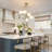 6-Light Mid-Century Weeping Willow Milk Glass Chandelier