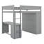 Lit mezzanine avec placards et bureau à 2 tiroirs avec armoire-1795321763