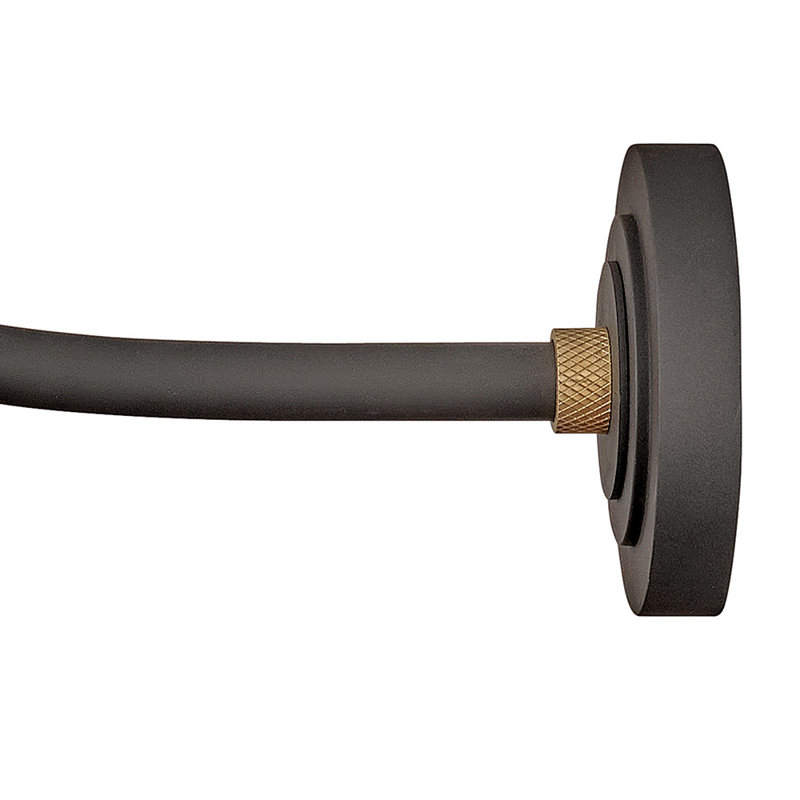 Velarie Aluminum Wall Light, Museum Bronze, 17.25" H x 16" W x 32.5" D