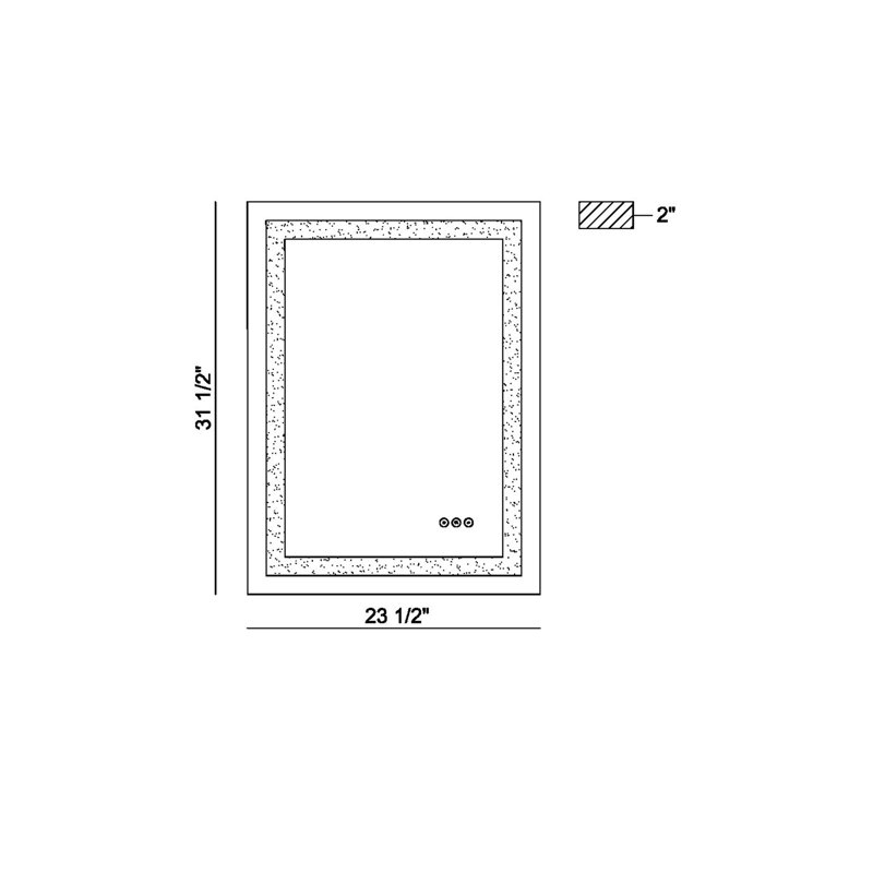 Miroir rectangulaire 32 "Aspen