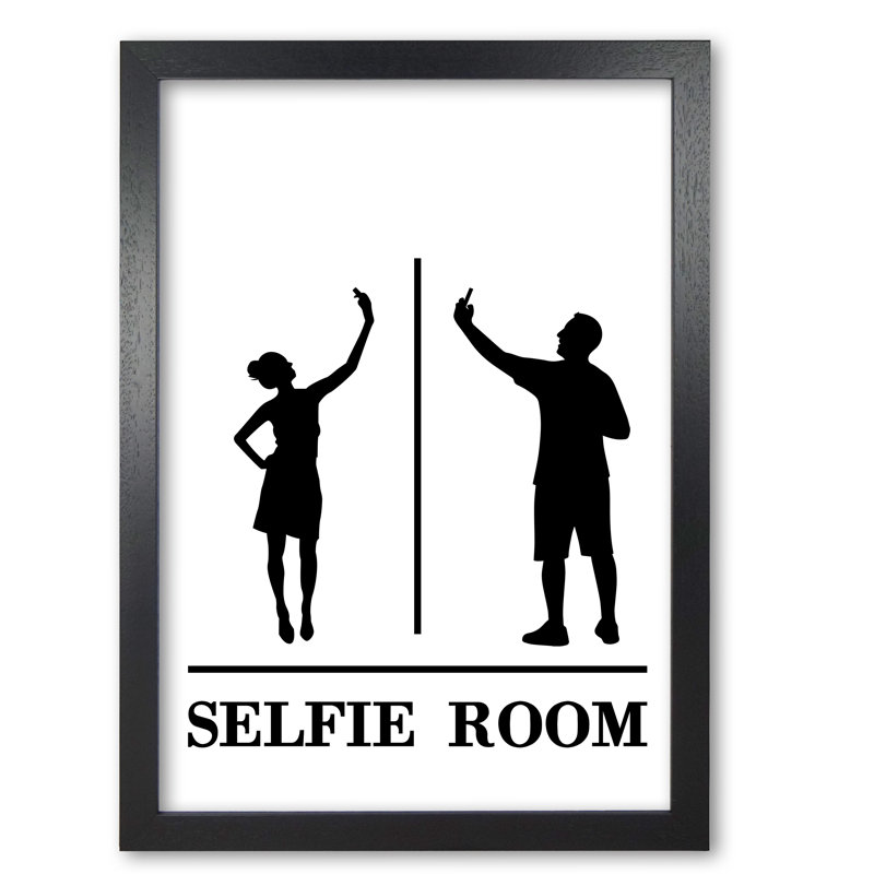 Selfie Room - Print, Black Grain Frame, 42 cm H x 30 cm W x 5 cm D