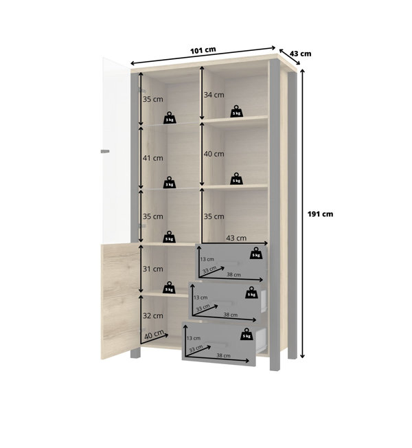 Williston Forge Monango Display Cabinet & Reviews | Wayfair.co.uk