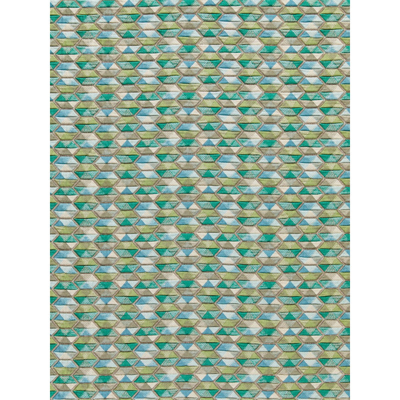 Tissu de carrousel de bibliothèque Hinson, Aqua
