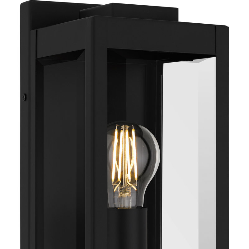 Windley 1-Light Earth Black Outdoor Wall Lantern