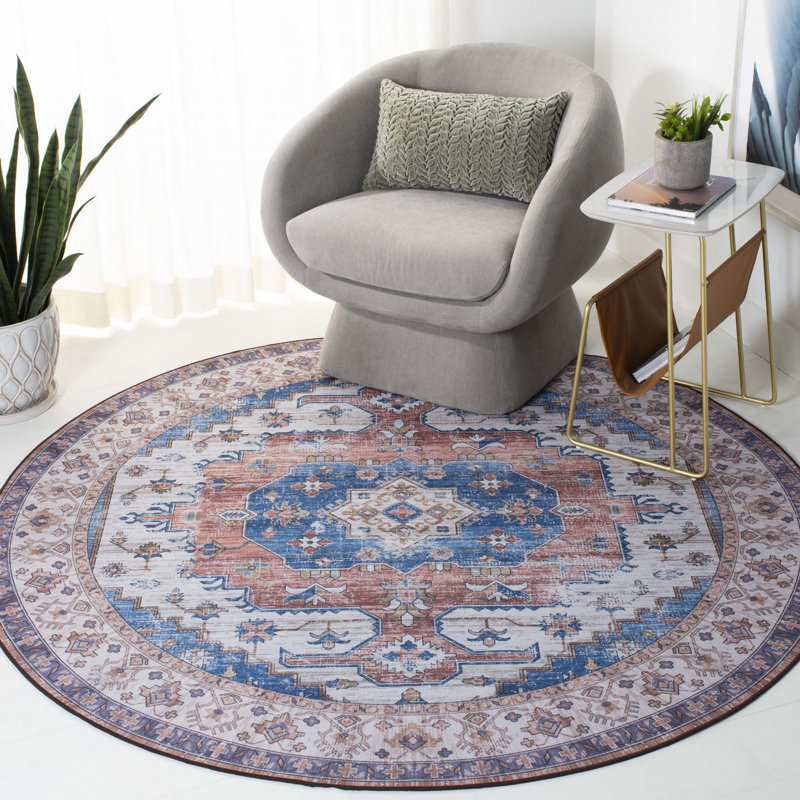 Tucson Performance Machine Washable Oriental Rug, Round 6'