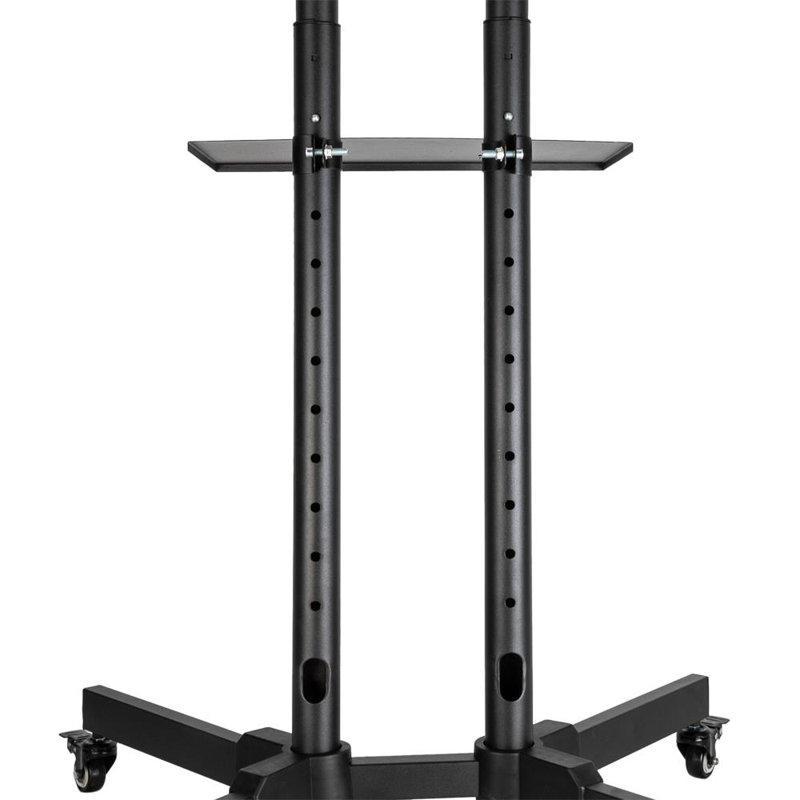 Support de plancher noir avec tablette pouvant supporter jusqu'à 132 lb