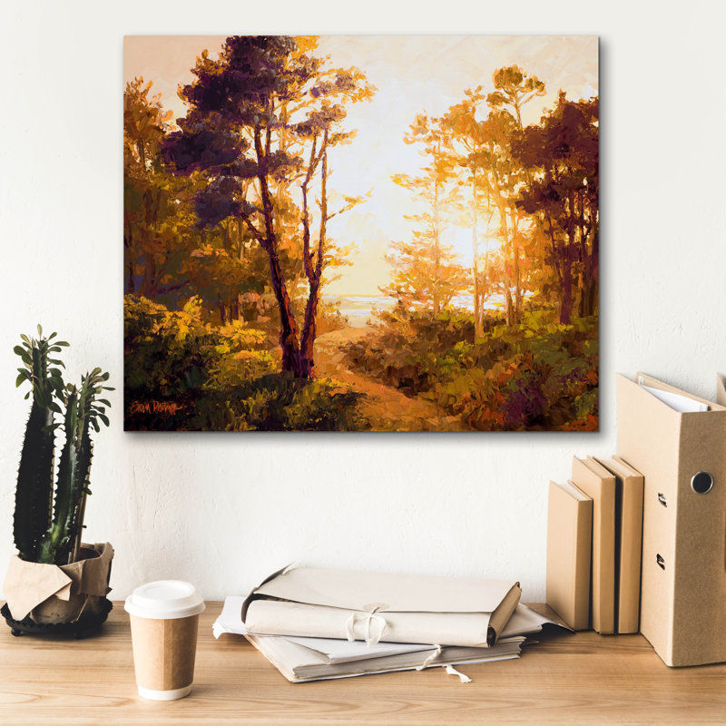  «Gilded Pathway» par Erin Dertner, art mural sur toile, 24 po x 20 po, H 20 po x l 24 po