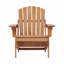 Chaise Adirondack pliante en bois avec dossier et siège préassemblés, chaise de patio en bois pour patio