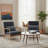Waiting Room Reception Chair, Mid-Century Modern Accent Chair with Pillow, Solid Wood Frame-119322934