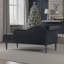 Chaise longue en velours avec dossier capitonné et pieds en bois massif, fauteuil d'appoint sans accoudoirs-682431497