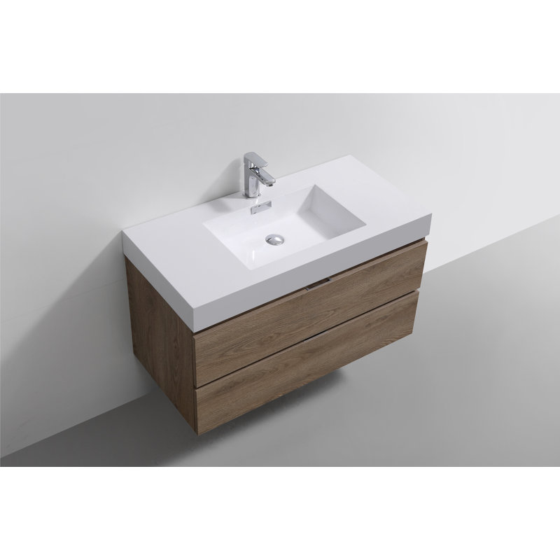 Ensemble de meuble-lavabo mural simple 40 "Parsonage