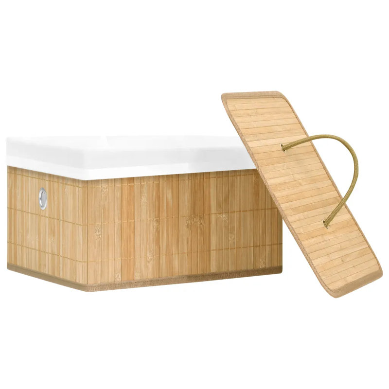 Boîte de rangement vidaXL, tissu moyen pliable, Jaune