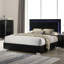Meuble de chambre contemporain avec cadre de lit avec tête de lit à DEL et finition UV 1Pc-326439812-326439819
