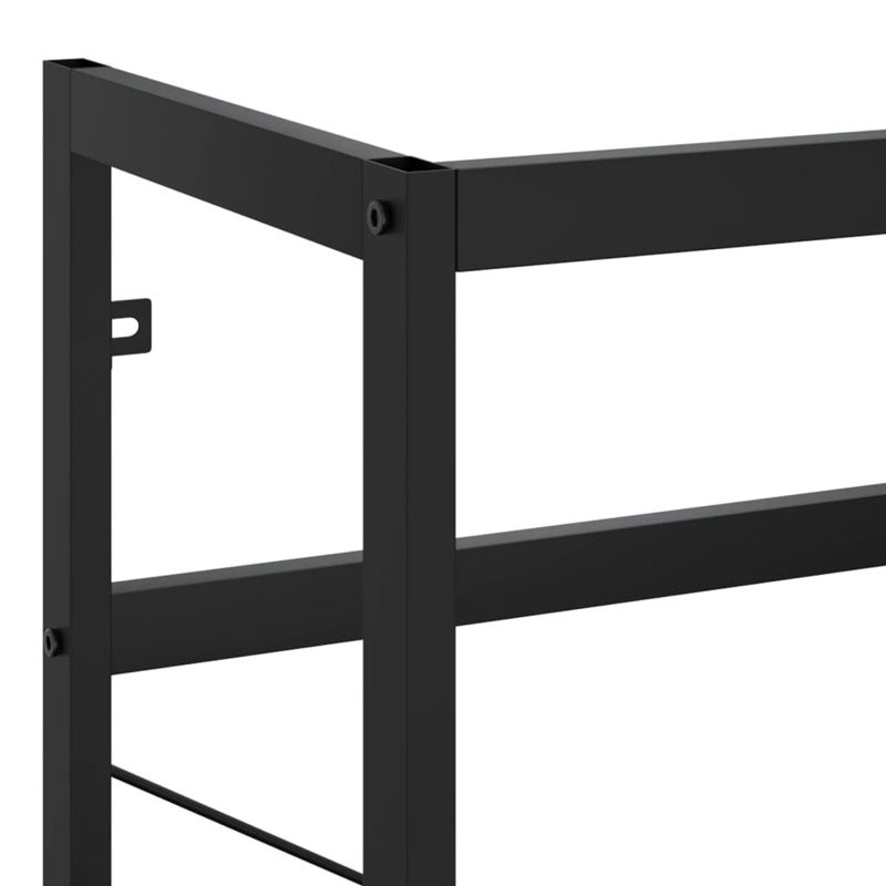 Harjot 590mm Single Bathroom Vanity with Drop In Basin, Black