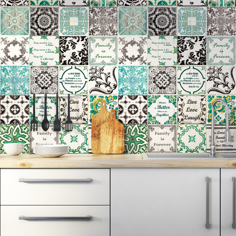 Gaskin 15cm W x 15cm L Vinyl Peel and Stick Mosaic Tile