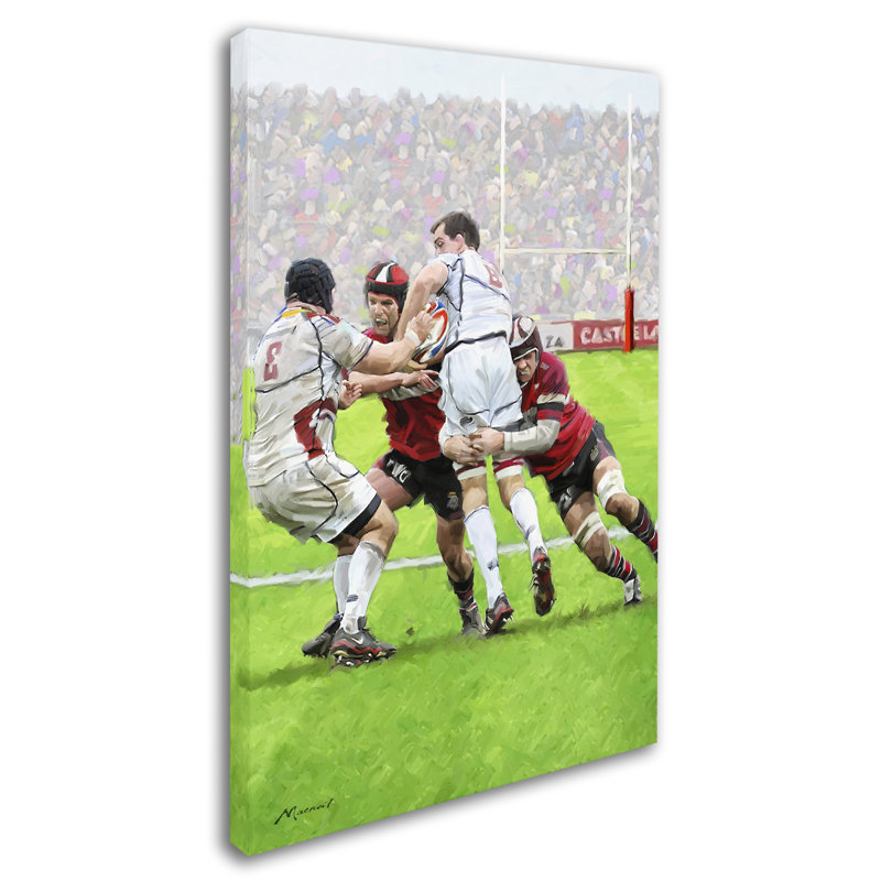 Armand «Rugby», reproduction sur toile, H 19 po x l 12 po x P 2 po