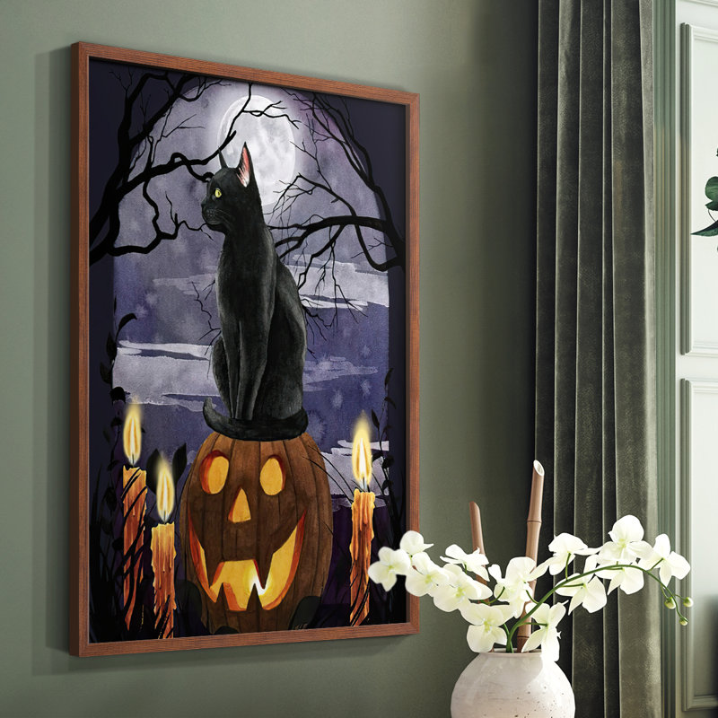 «Midnight Magic II», reproduction encadrée - bois massif, Brun, H 10 po x l 8 po