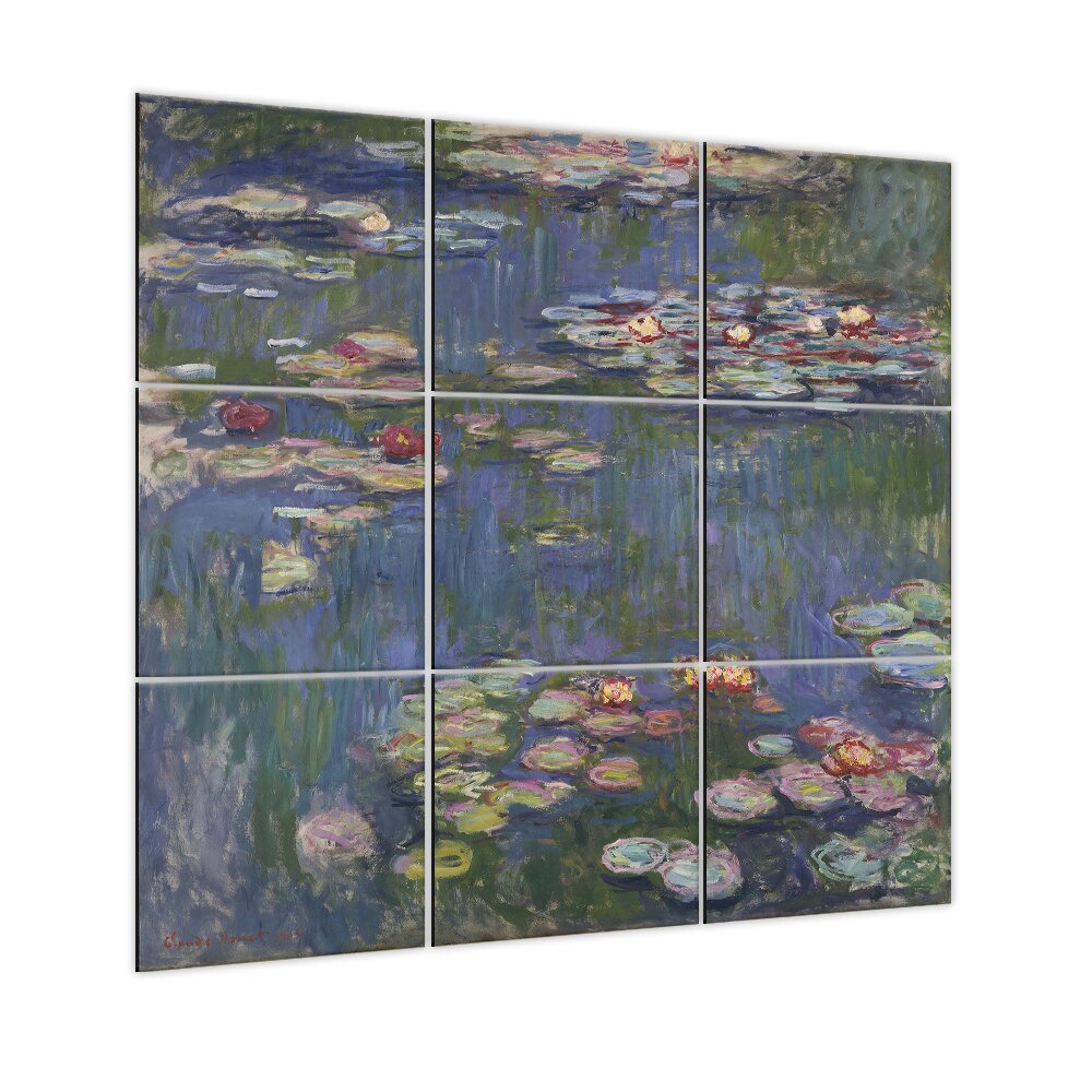 9-tlg. Poster-Set Seerosen von Claude Monet