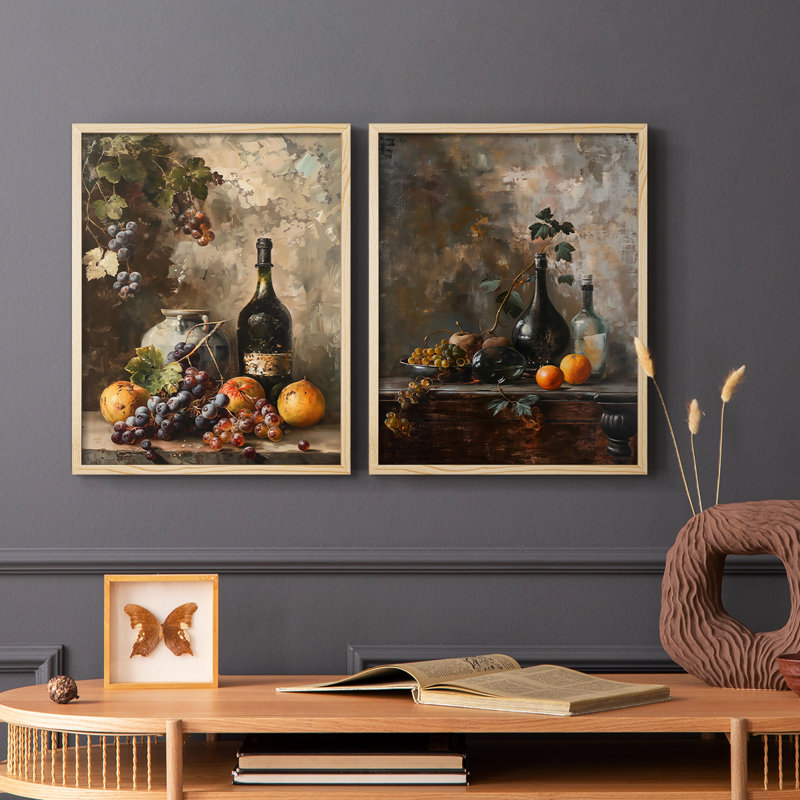 «FLORAL Series DCCXIV», reproduction encadrée de qualité supérieure - prête à être accrochée - aucun clou requis - aucun clou requis