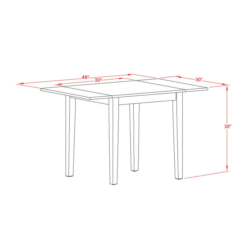 Ensemble de table de salle à manger en bois massif, Chêne brun naturel, Chêne, Cinq articles : 1 table, 4 chaises