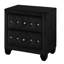 Table de chevet contemporaine en bois avec deux grands espaces de rangement en noir 2 table de chevet au design élégant pour chambre à coucher fonctionnelle-1005499158