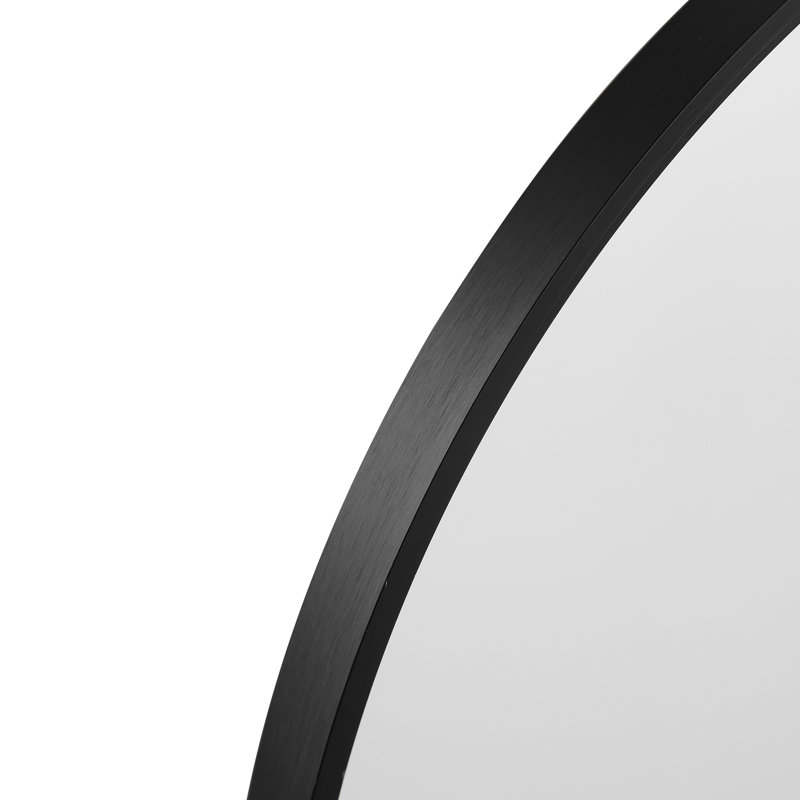 Metal Arch Wall Mirror, Black