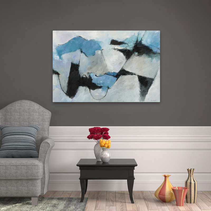 Abstrait - ombre d'une culture d'hiver, H 32 po x l 48 po