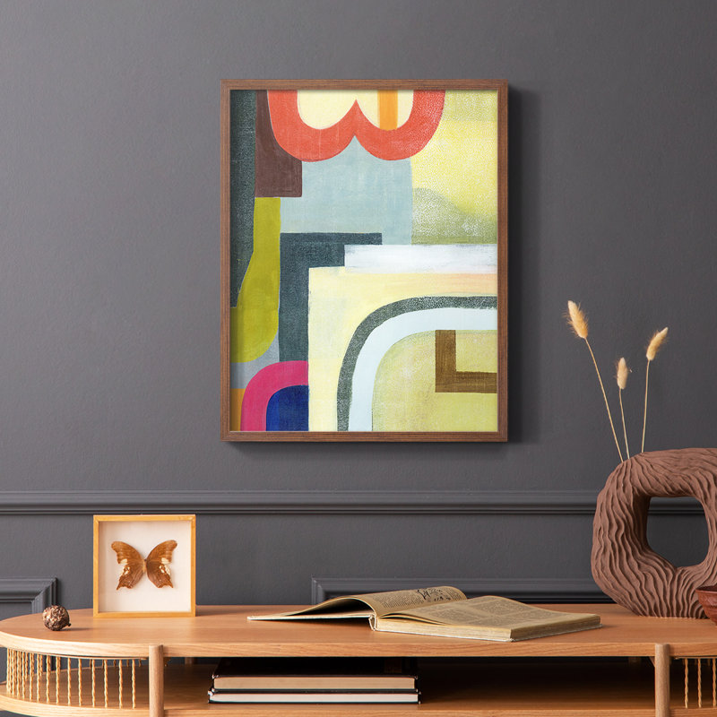 City of Rainbows II, reproduction encadrée - bois massif, Brun, H 20 po x l 16 po